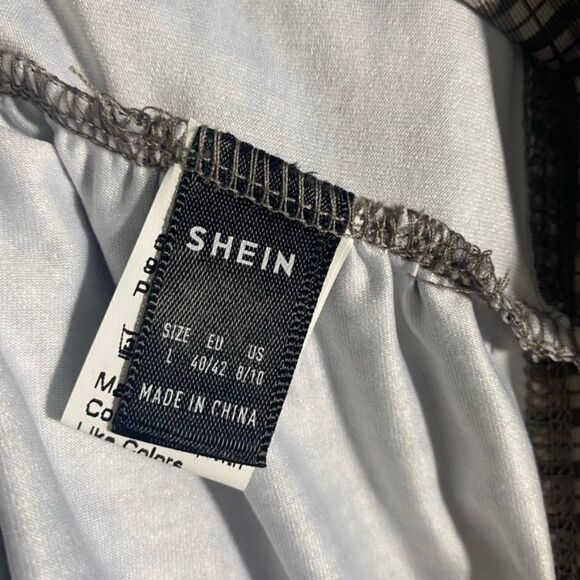 SHEIN Gray Twist Back Long Sleeve Crop Top - Size L - Picture 4 of 4